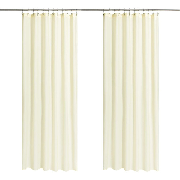 Vattentätt Duschdraperifoder i Tyg, Tvättbart, Lättviktigt Duschdraperifoder, 200x180cm 2st Beige