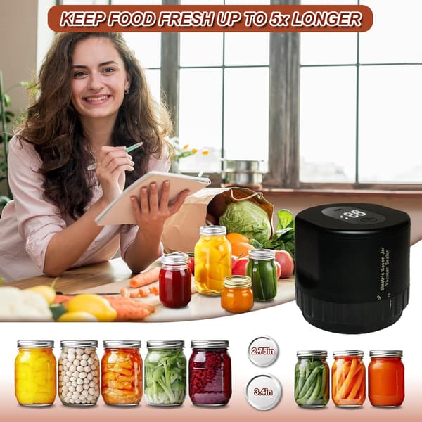 Elektrisk förseglare för snabb, fräsch försegling, tyst, perfekt för konserverade snacks
