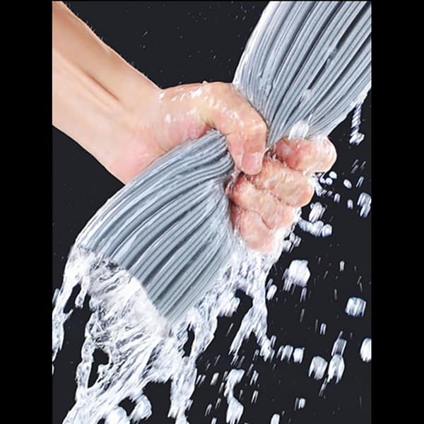 Gulvmoppe, Microfiber Flat Moppe med Integreret Vridesystem, Våd Tør og Støvmoppe til Hårdttræ, Laminat & Fliser (Hvid, Størrelse: 1 Stykke Klud)