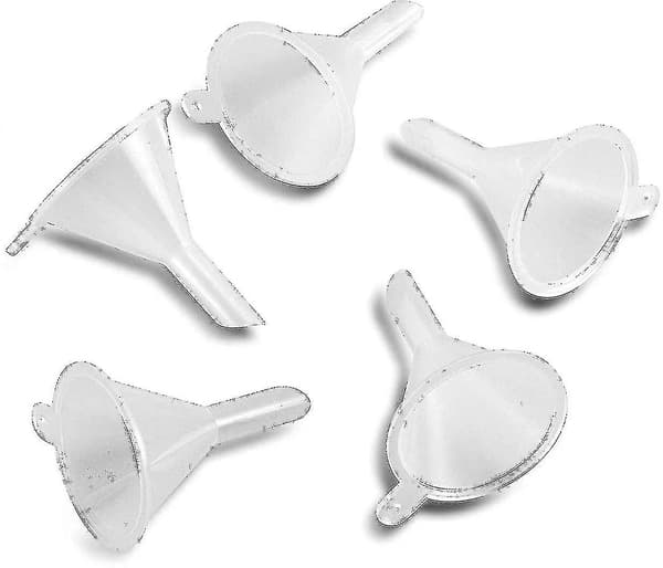 Mini Trattar för Labflaskor, Sandkonst, Parfymer, Kryddor, Eteriska Oljor & Fritidsaktiviteter 5-pack