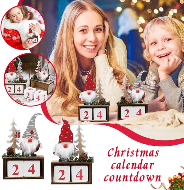 Julepynt Udsalg Udsalg Julekalender Stof Advent Nedtælling Julemand Kalender