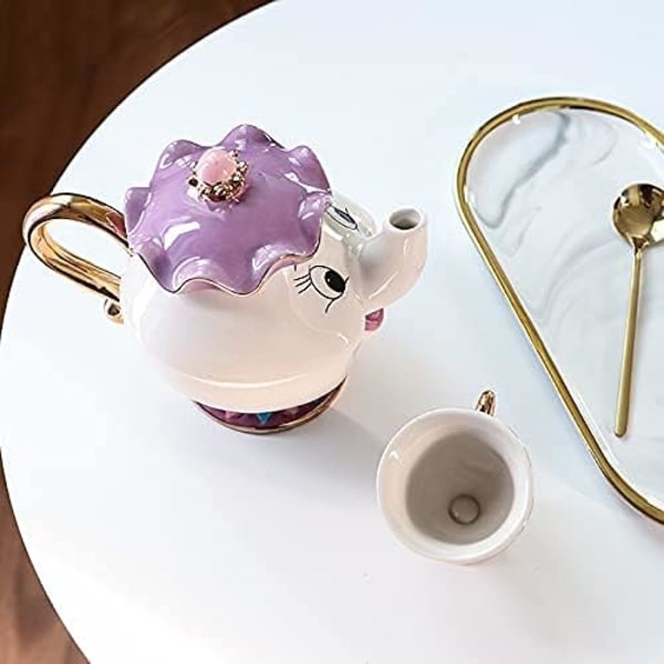 Mugg med tecknade figurer, tekannemugg, tekannemugg, sött set