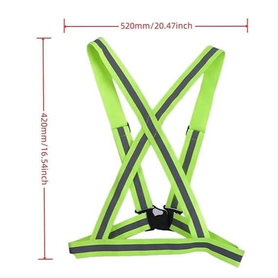 Refleksvest 2 stk Reflekterende Trafikk Arbeidsbeskyttelse Konstruksjonsstropp Nattløping Sport Sykkelklær Elastisk For Sykling Jogging Løping