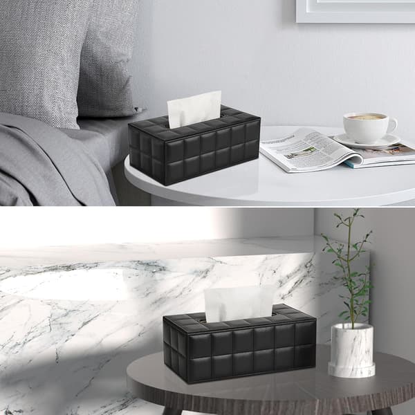 Servettboxar, servettboxar i PU-läder, rektangulära servettboxar för servetter