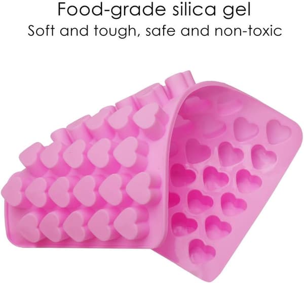 Silikoneforme til voks smelter hjerteform silikone, søde forme mini slikforme silikoneform til kærlighed chokolade sæbe gelé smelter vingummi