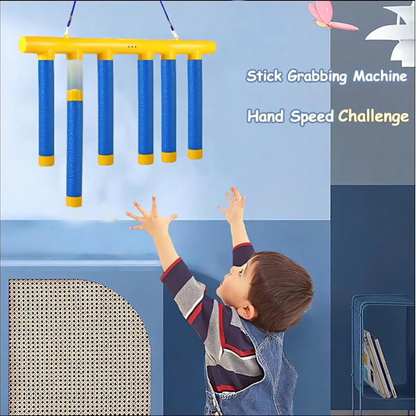 Reflex Drop Sticks Challenge Game, Hand Eye Coordination Training Toy, Upgrade Remote Control 3 Adjustable Speed