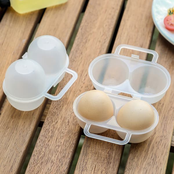 Eggoppbevaring Plastboks Matvaregodkjent Materiale Støtsikker Funksjon for Egg Mat Campingtur
