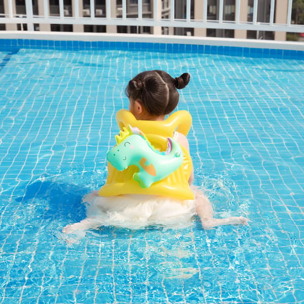 Simväst, Uppblåsbar Pool Floats Simring Gul yellow L