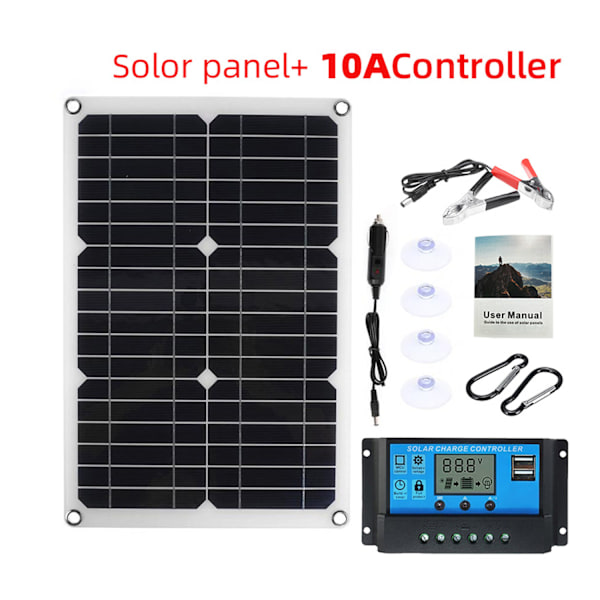 Bærbar solcellebatterioplader og vedligeholder solpanel med smart controller i flere farver