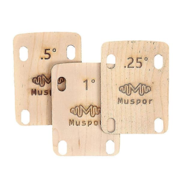 st Elgitarr Hals Shims Lönnplatta .25/.5/1 Graders Ersättning