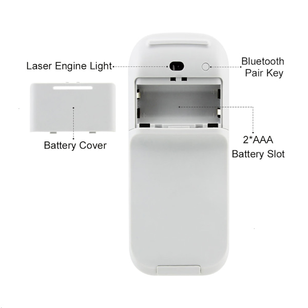 Bluetooth Foldable Wireless Ergonomic Arc Touch Mouse Silent PC Mouse