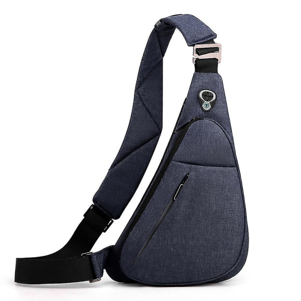 Single-shoulder Backpack Diagonal Bag Waterproof Travel Backpack Left shoulder black