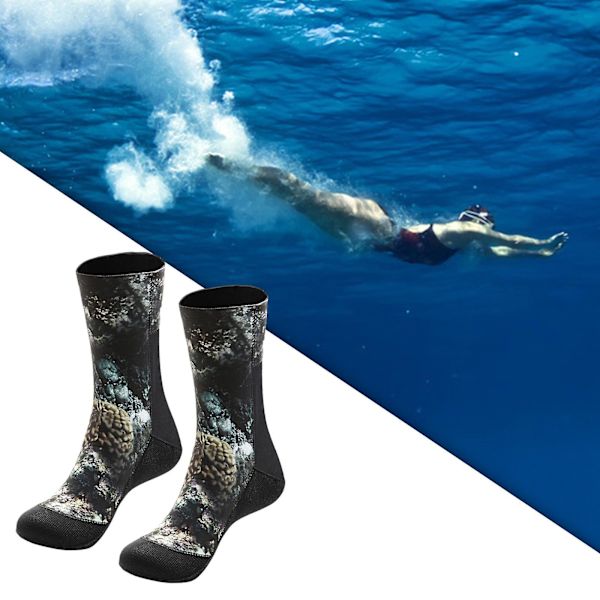 Svømmedykkersokker Snorkelsokker for vannsport menn Kamuflasje A Camouflage A