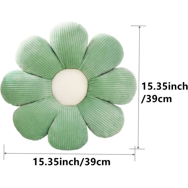 2 blomsterputer - Green & White Daisy Flower Formed Throw Arrow