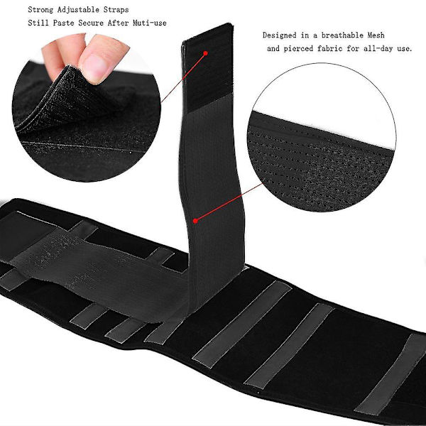 Waist trainer Slimmande Body Shaper Band med dubbla justerbara mage för fitness, unisex XL