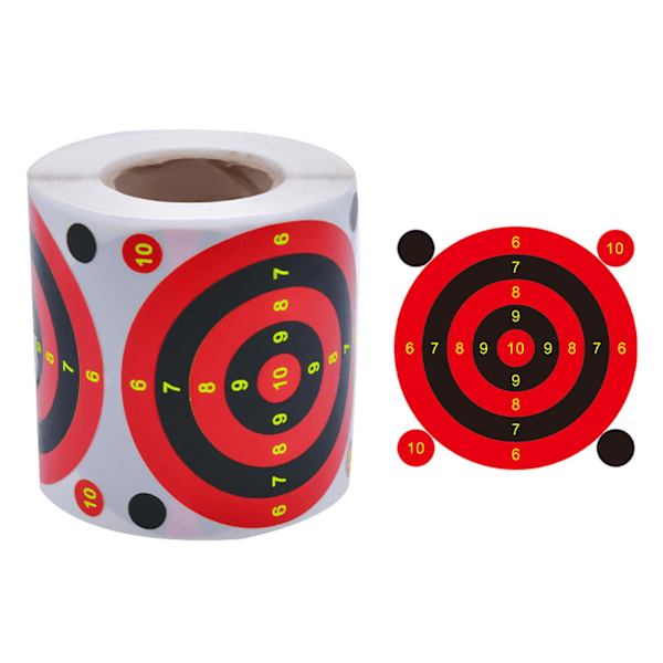 200 st/Rullskjutande måladhesiv skjutmål Splatter R black yellowA One-size