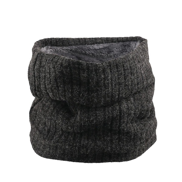 Snood Neck Warmer Huivi Miesten Talvi Paksu Fleece Thermal Balaclava Mask Dark Grey