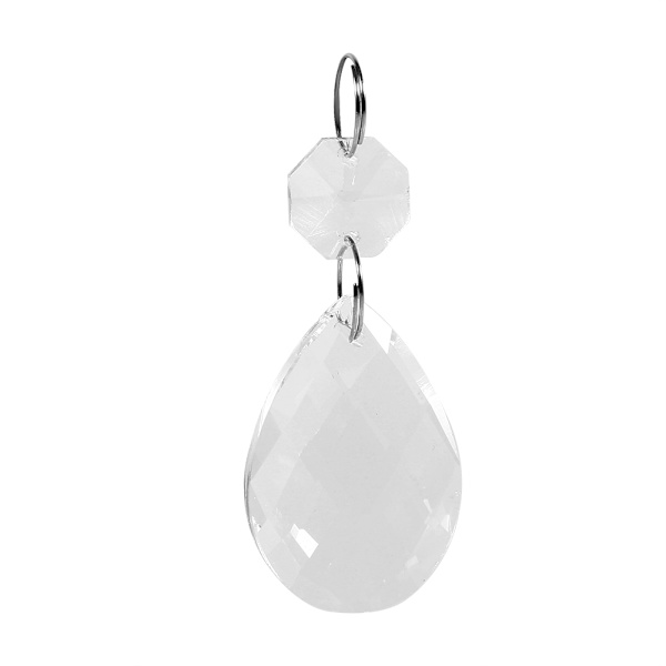 10 stk Klare Glasskrystall Prisme Lyskrone Henger - DIY Lys Lampe Tilbehør