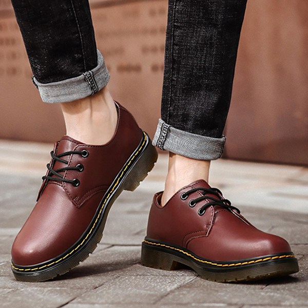 Herrar Oxfords Stövlar Bekväma Halksäkra Runda Tåspetsar Formella Klänningskor Arbetsskor för Män - Perfekt Red Red 40