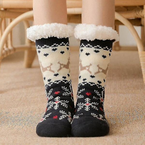 Söta varma strumpor Thicken Plus Cotton Vinter Damstrumpor Jul Kawaii strumpa Xmas Present Hem Golv Rum Rolig Sock S style 6
