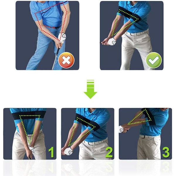 Golf svingtränare för armarna/korrekt avstånd/träningshjälpmedel/svingtränare