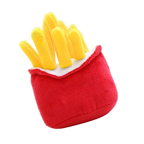 Pet Plysch tuggleksak Hundleksak resistent mot tuggande molarer för att lindra tristess pommes frites form