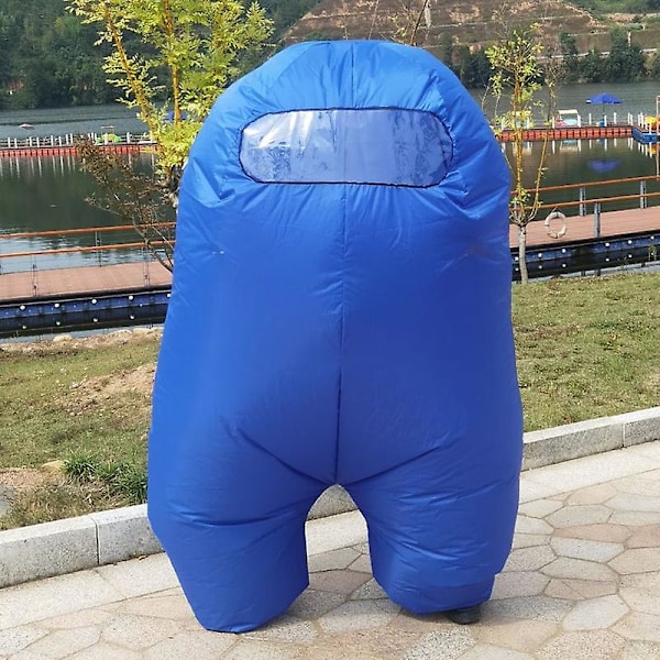 Halloween Uppblåsbar Among Us Dräkt För Barn Vuxna Blow Up Suit Rolig Cosplay Astronaut Disfraz Gonflable Sus Crewmate Present A Yz Bule Bule Adult 155 to 195cm