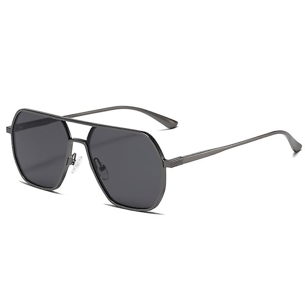 Polariserte solbriller Aluminium Magnesium Dag Natt Dobbel bruk Fargeskiftende briller Solbriller H Gun frame Black Grey lens