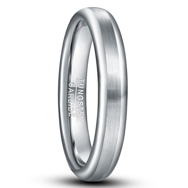 Nuncad 4 mm Tungsten Carbide Stål Färg Lassa Polerad Ring Herr Dam Mode Bröllopssmycken 11