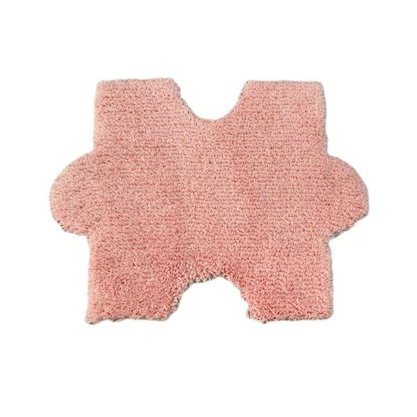 Modern enkel full-cover skarvning vardagsrumsmatta hushåll flockning sovrum säng filt Light Pink 49*66cm