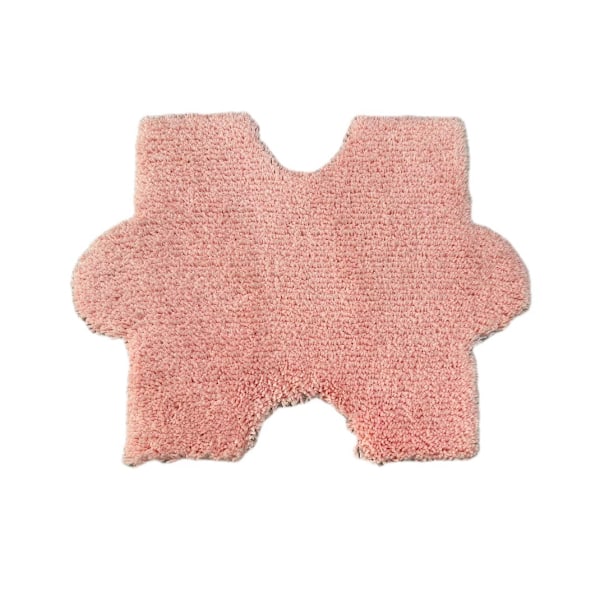Moderne enkel fulddækkende splejsning stue tæppe husholdning flokning soveværelse sengetæppe Light Pink 49*66cm