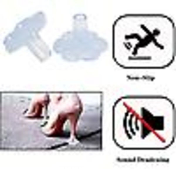 5 par klar høyklakade beskyttelse 5 størrelser hälreparationslås Black 5 sizes