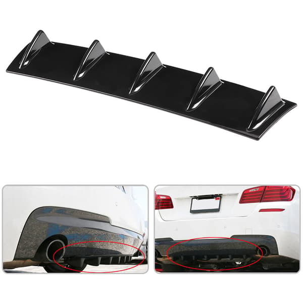 Universal bil bakre støtfanger chassis haifinne spoiler vinge leppe diffusor (M)