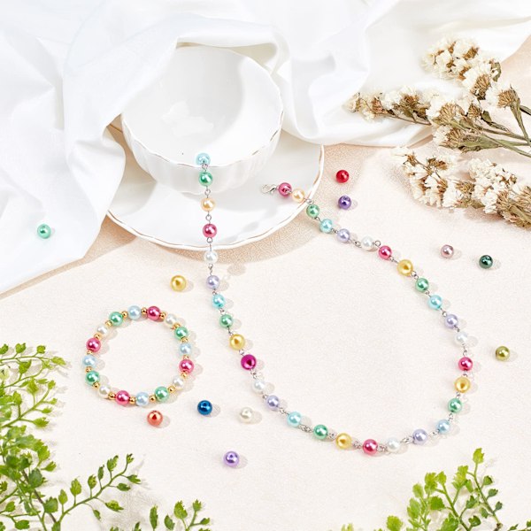 Tee-se-itse korutarvikesetti 24 ruudukkoa symfoniamallisia jäljitelmähelmiä Flerfärgad MultiColor