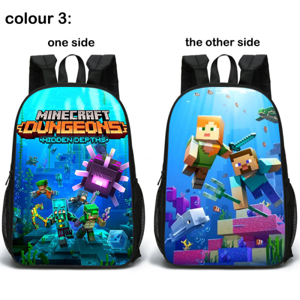 2022 Ny dubbelsidig Minecraft-ryggsäck