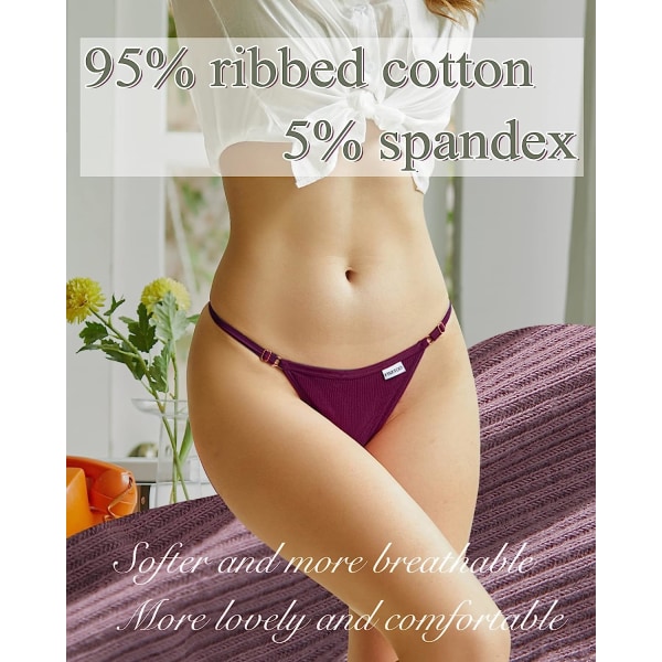 10-pack justerbara G-string-trosor för kvinnor, sexiga underkläder, slumpmässig färg Setc-10pack Setc-10pack S