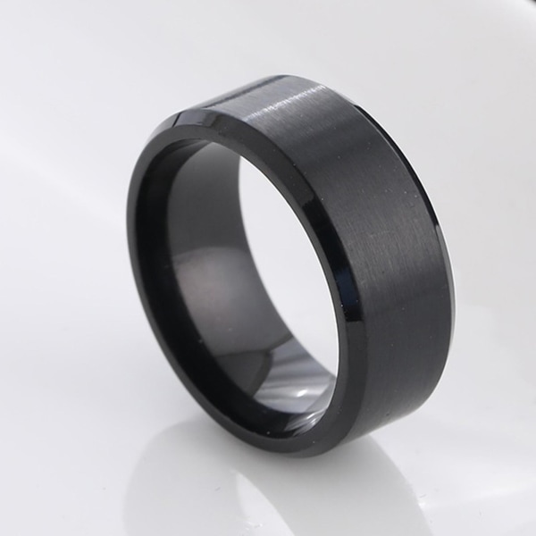 Basic Unisex Ringe af rustfrit stål Matpoleret Finish Båndring Til Dating Shopping Fingertilbehør Number 10