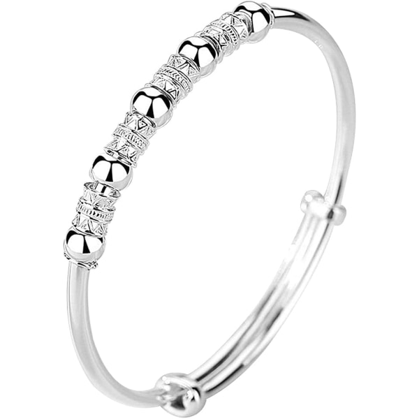 925 Sterling Sølv Bead Spinner Armbånd Armbånd Kvinner(04)