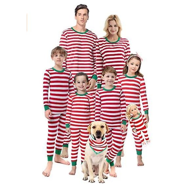 Family Matching Christmas Pajamas Women Cotton Jammies Men Clothes Sleepwear Long Sleeve Pjs Woman (L)