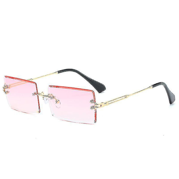 Solglasögon Rimless Square Solglasögon Mode Små Glasögon Solglasögon Pc 3