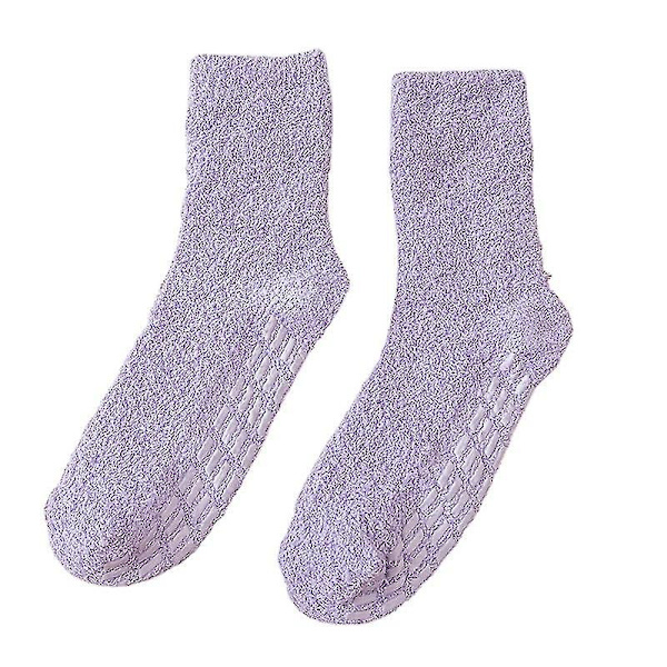 5 par kvinnor varma supermjuka plysch tofflor strumpor Vinter Fluffiga mikrofiber Crew strumpor Casual