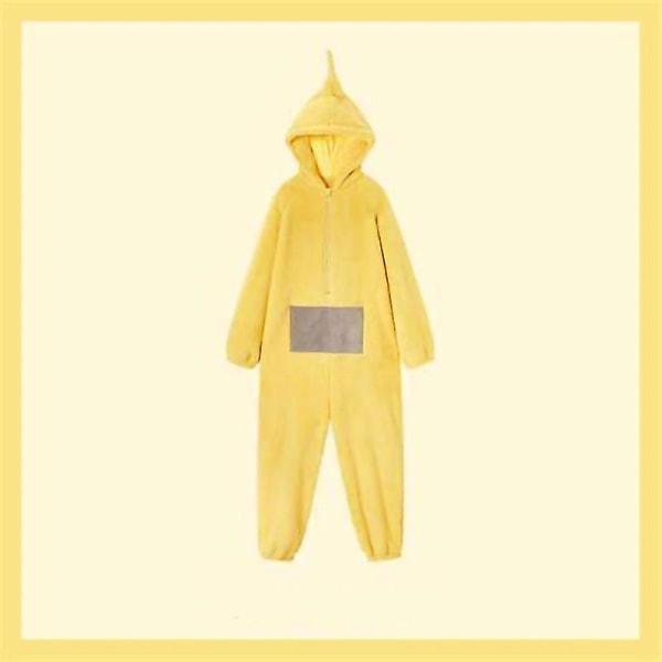 Unisex Teletubbies Kostymer Disi Onesies Lala Cosplay Pyjamas Vuxen Pyjamas Djur Sovkläder Jumpsuit Yellow XL