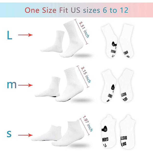 Stör ej I'm Gaming Strumpor, Gaming Sock Rolig Nyhetspresent White