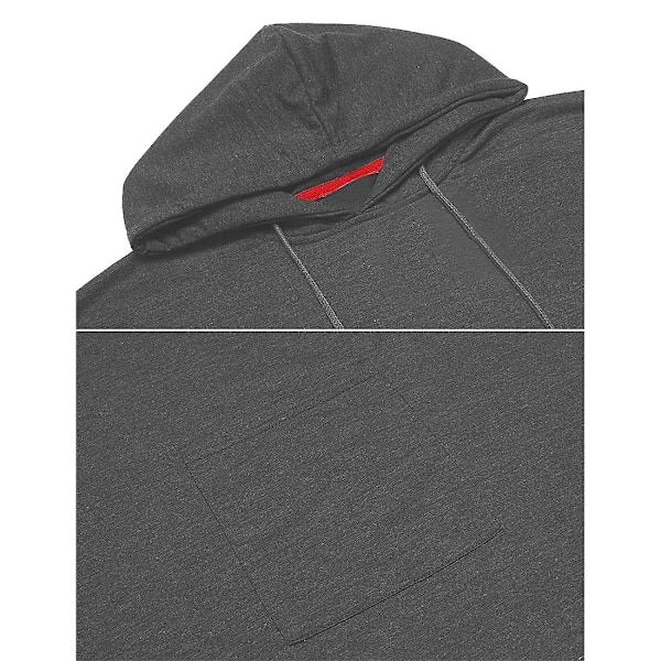 Unisex Casual Hætte Poncho Cape Kappe Mode Frakke Hættetrøje Pullover Med Lomme Mørkegrå Dark Grey L