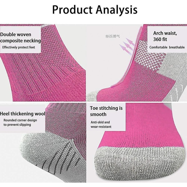3 par fotbollsstrumpor för Lmell män kvinnor, vuxen högt knä långa kompressionssportstrumpor Halkfri present