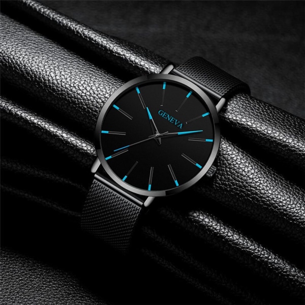 GENEVA Watch Armbandsur Quartz Black&Blue