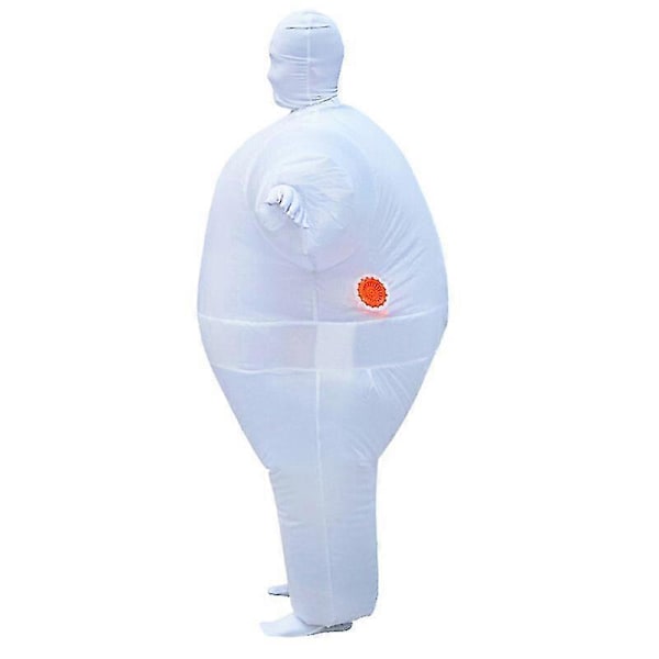 Uppblåsbar Helkroppsdräkt Kostym Vuxen Rolig Cosplay Klädsel Fest Leksak Gåva White