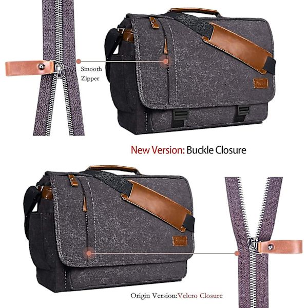 Laptop Messenger Bag 17 -17,3 tums Satchel axelväska för män för arbete