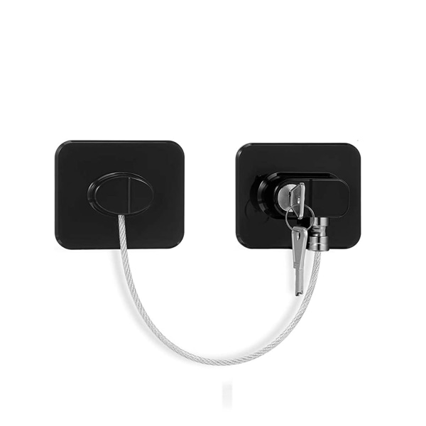 Skåplås Kylskåpslås black Key Lock