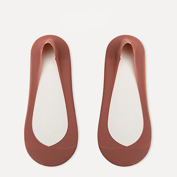 5 Par/lot Strumpor För Dam Bomull Halkfri Silikon Sommar Osynlig No Show Low Cut Kort Tunna Andas Skor Svart Vit-5 Par,eur 35-40 Red 5 Pairs Uniform code